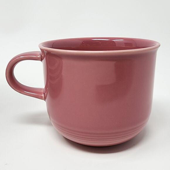 Nancy Calhoun Cup Saucer Set of 4 Solid Dark Rose Pink VTG Stoneware Japan EUC - Picture 8 of 10